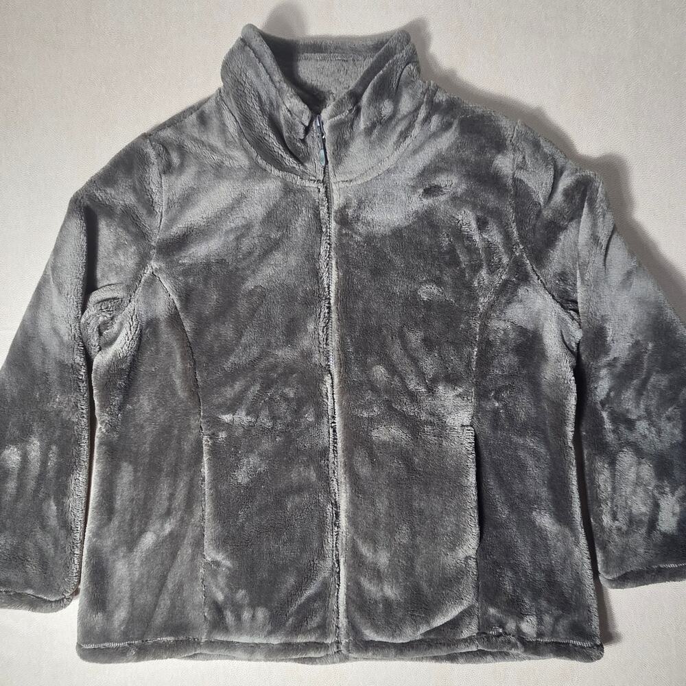 32 Degrees Heat Women's XXL Gray Plush Faux Fur Full Zip Jacket
